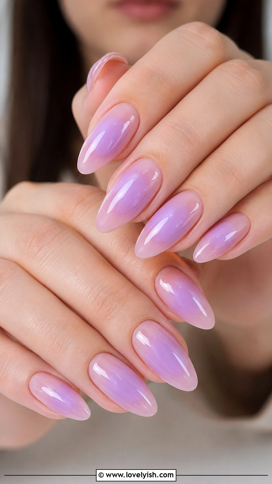 Lilac Aura Gradient Nails - 38 may nail ideas - 38 may nail ideas