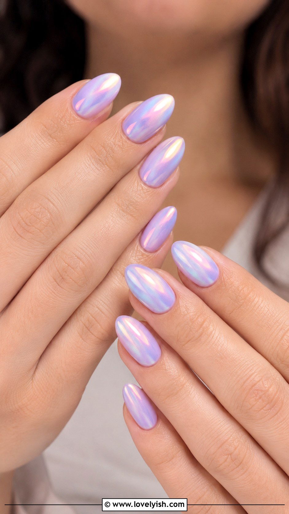 Lilac Mermaid Aurora Nails - 50 mermaid nails - 50 mermaid nails