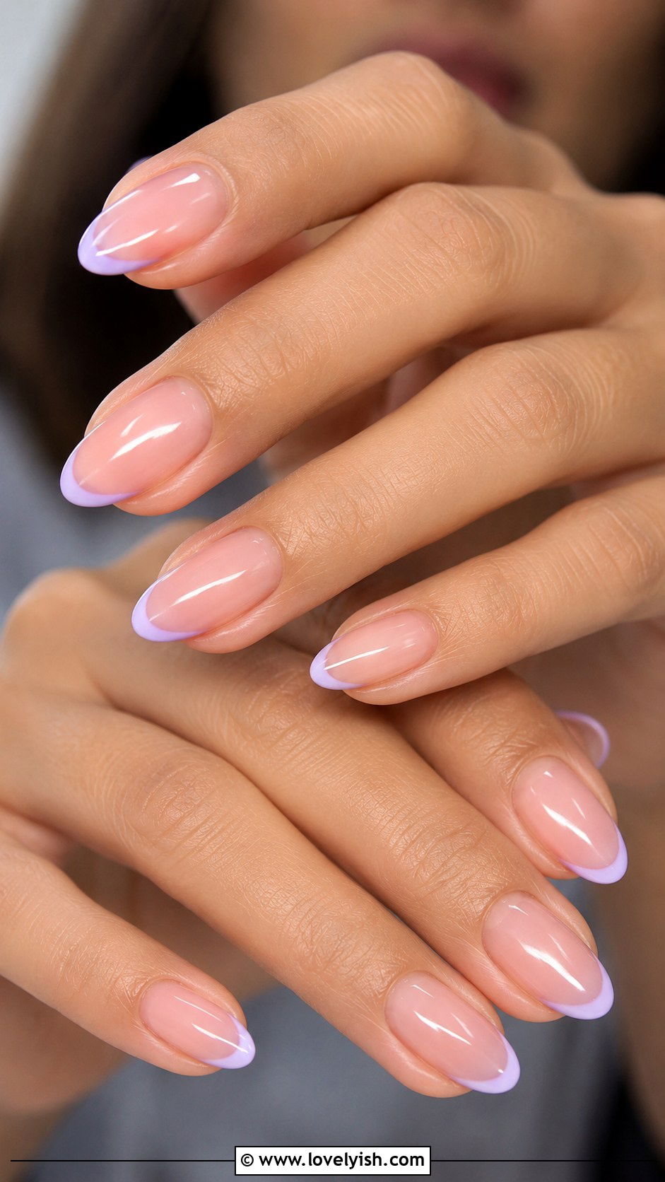 Lilac Micro French Nails - 50 pretty nails - 50 pretty nails