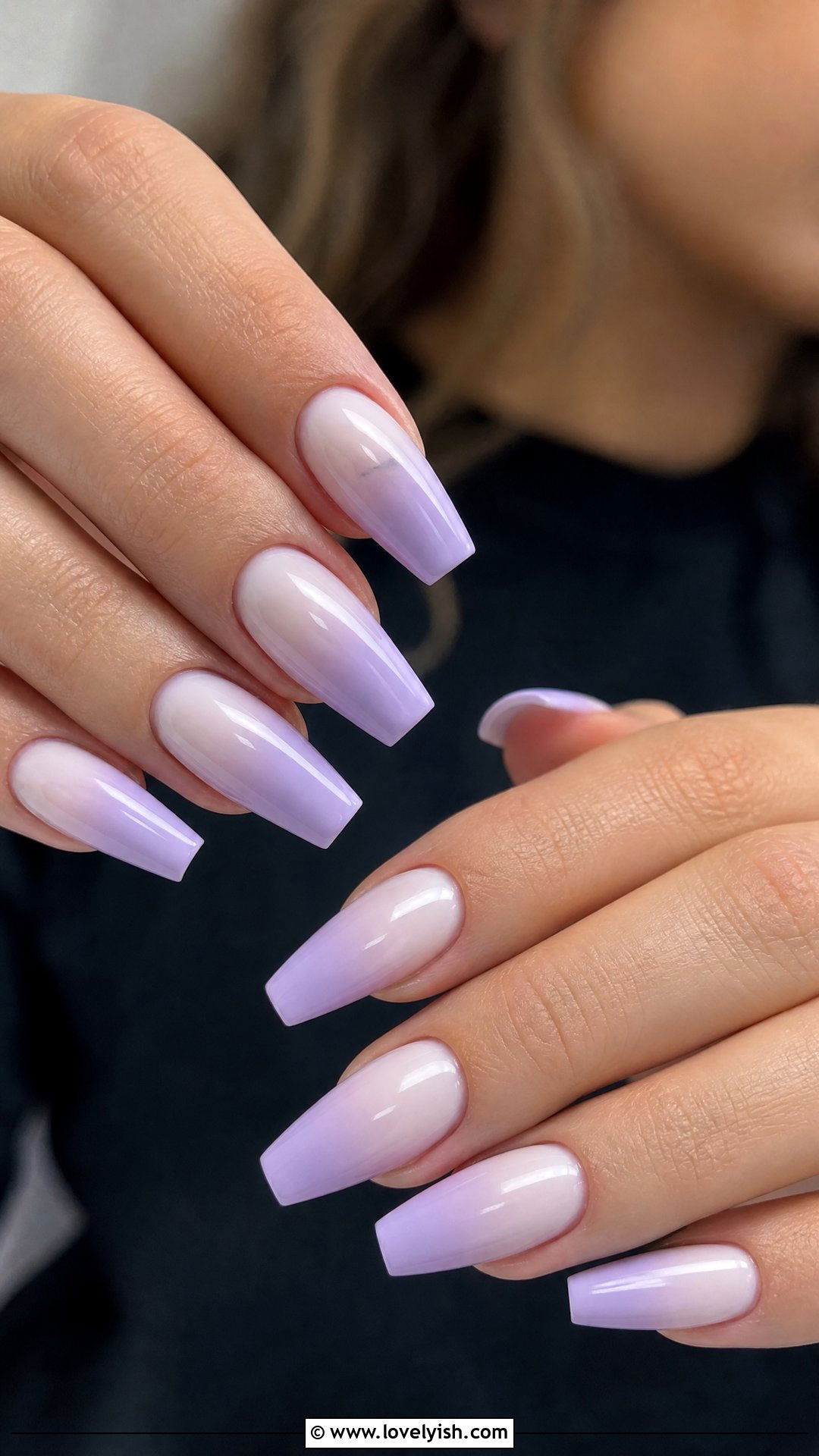 Lilac Ombre Nails - 42 purple nail designs - 42 purple nail designs