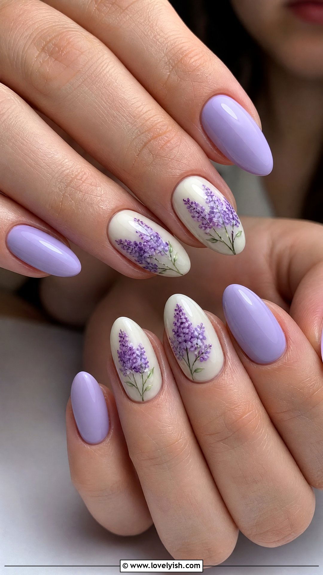 Lilac Sprig Nails - 50 flower nails - 50 flower nails