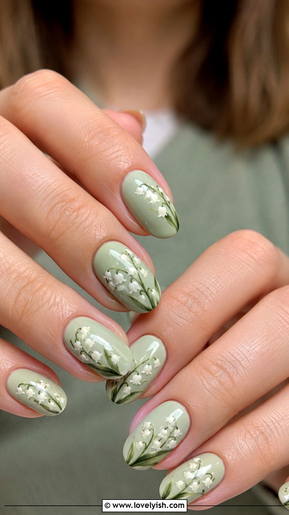 Lily of the Valley Nails - 38 flower nail art ideas - 38 flower nail art ideas