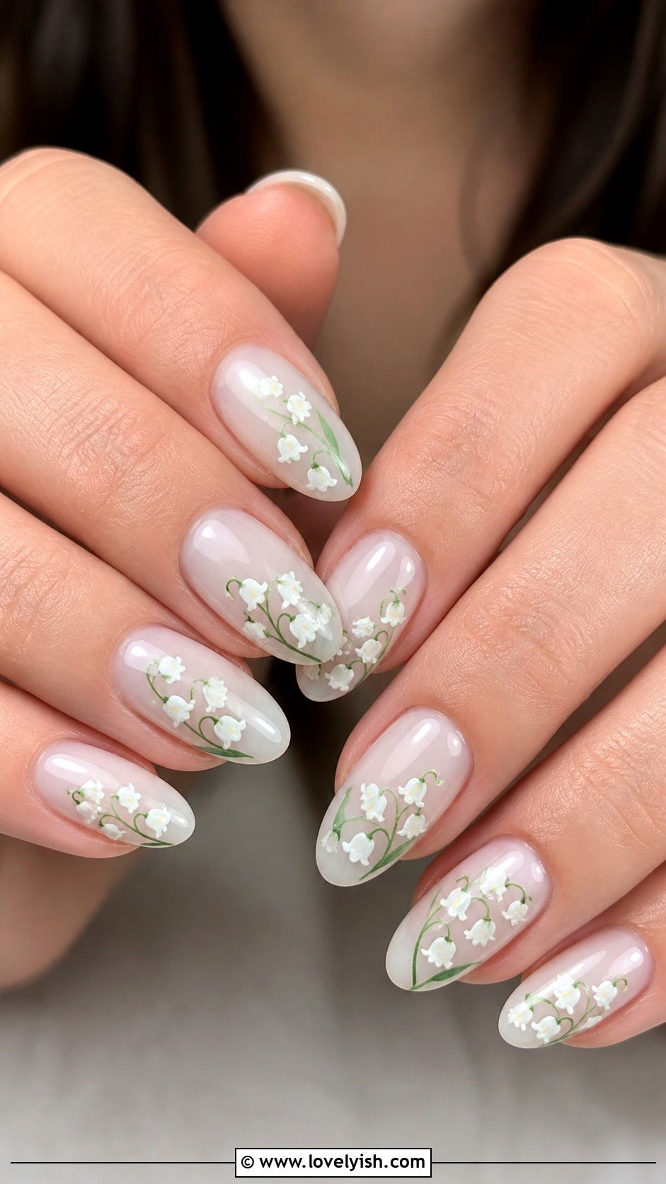 Lily of the Valley Nails - 25 floral nail designs - 25 floral nail designs