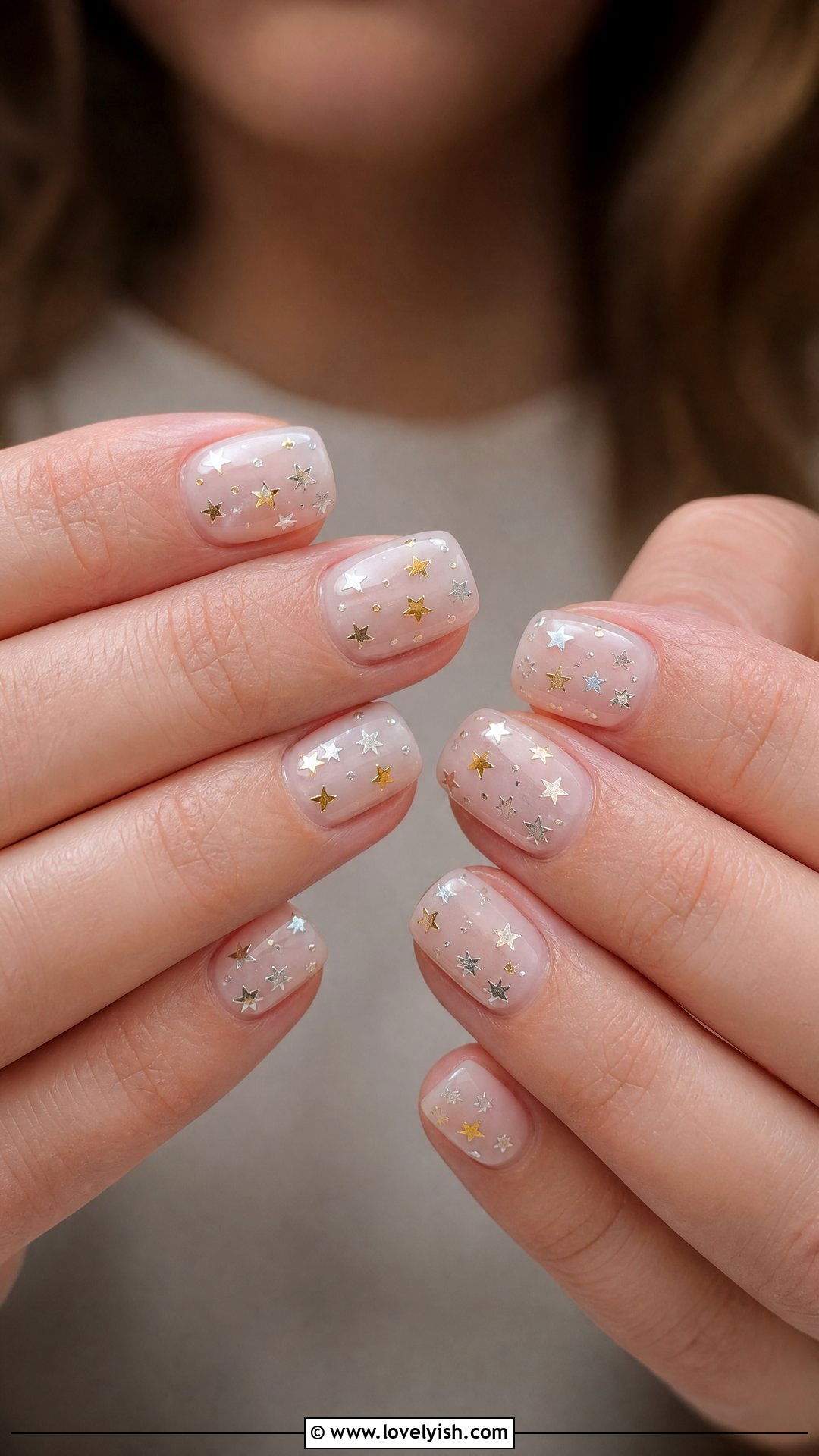 Lollapalooza Star Confetti Nails - 50 concert nails - 50 concert nails