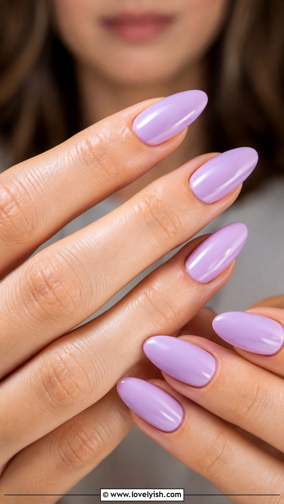 Long Almond Lavender Nails - 50 long nail designs - 50 long nail designs