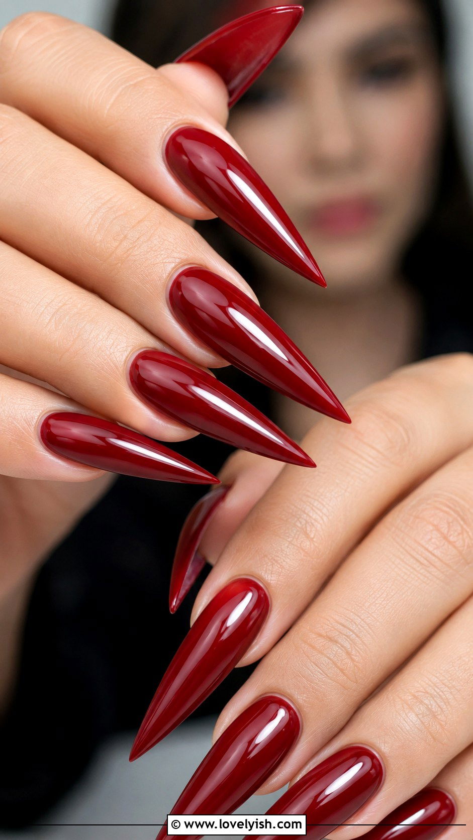 Long Stiletto Nail Shape - 45 nail shapes - 45 nail shapes