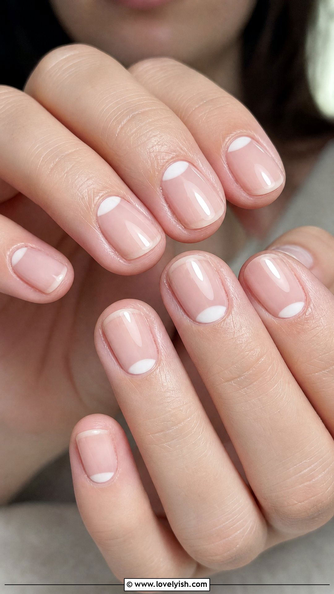 Lunula Half Moon Nails - 50 simple short nail designs - 50 simple short nail designs