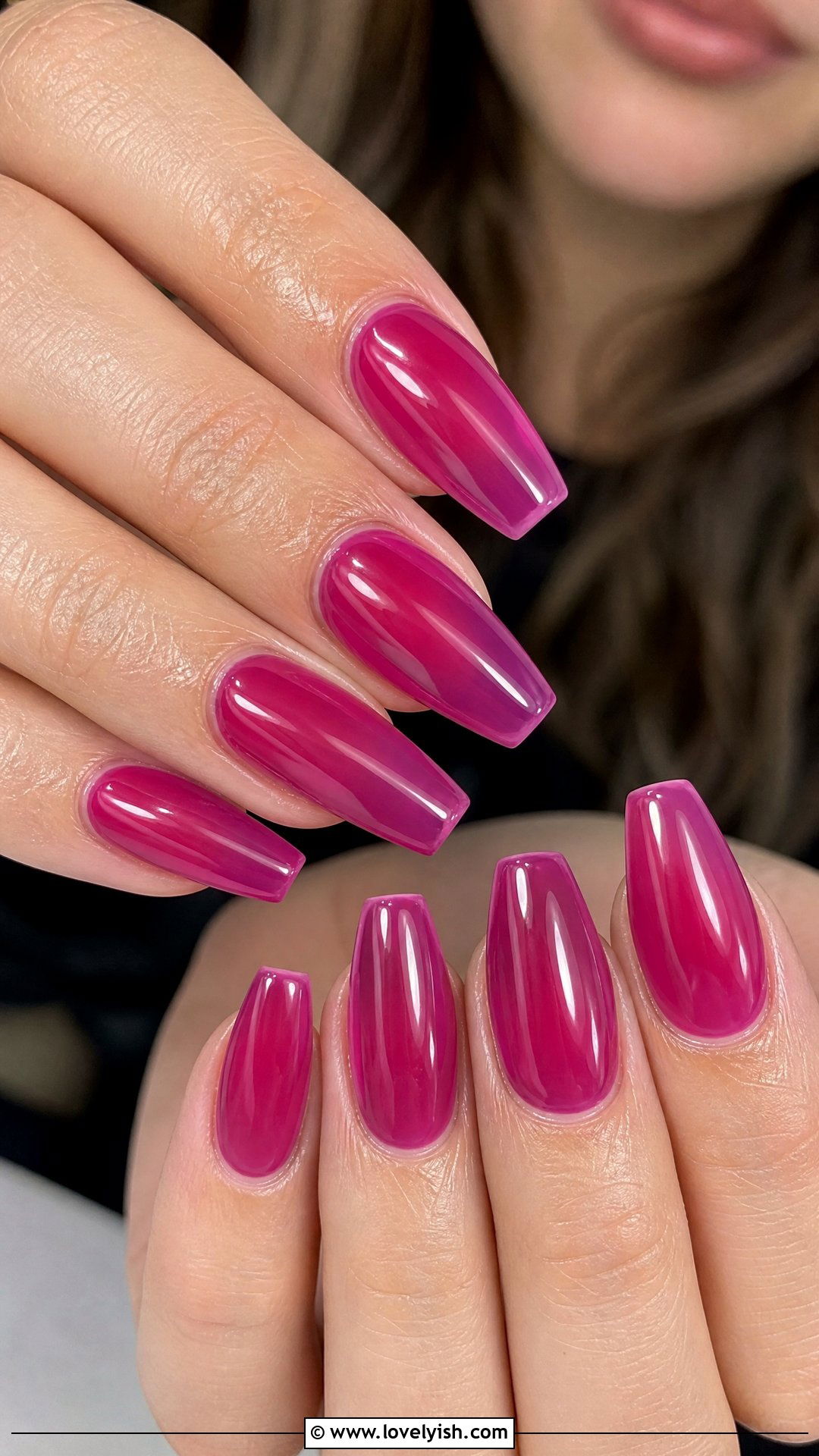 Magenta Jelly Nails - 50 jelly nails - 50 jelly nails