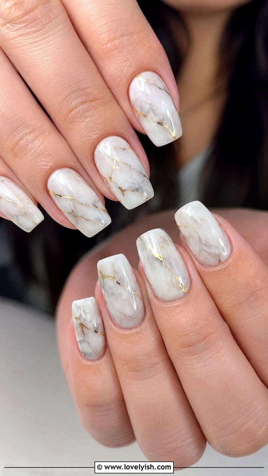 Marble Effect Acrylic Nails - 42 acrylic nail designs - 42 acrylic nail designs