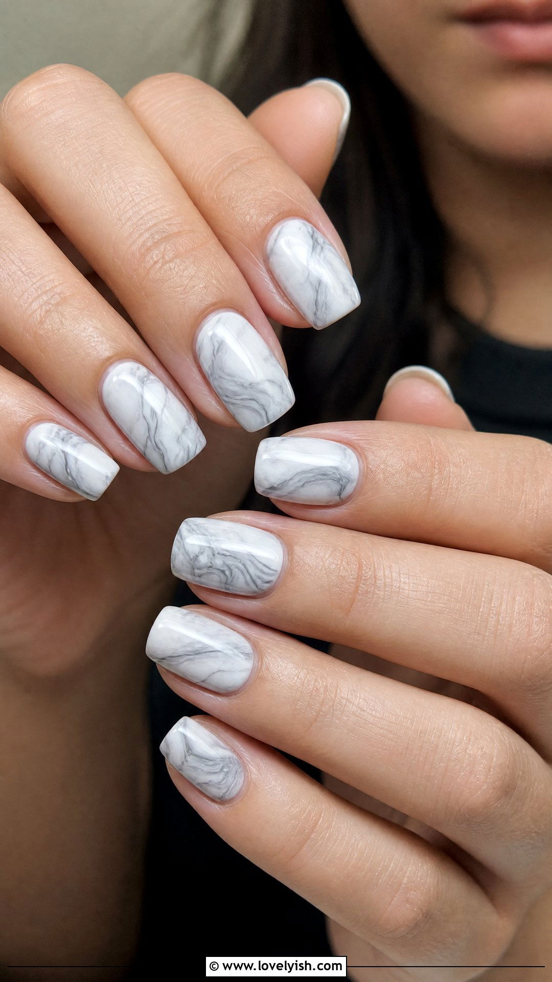 Marble Effect Nails - 35 nail art for beginners - 35 nail art for beginners