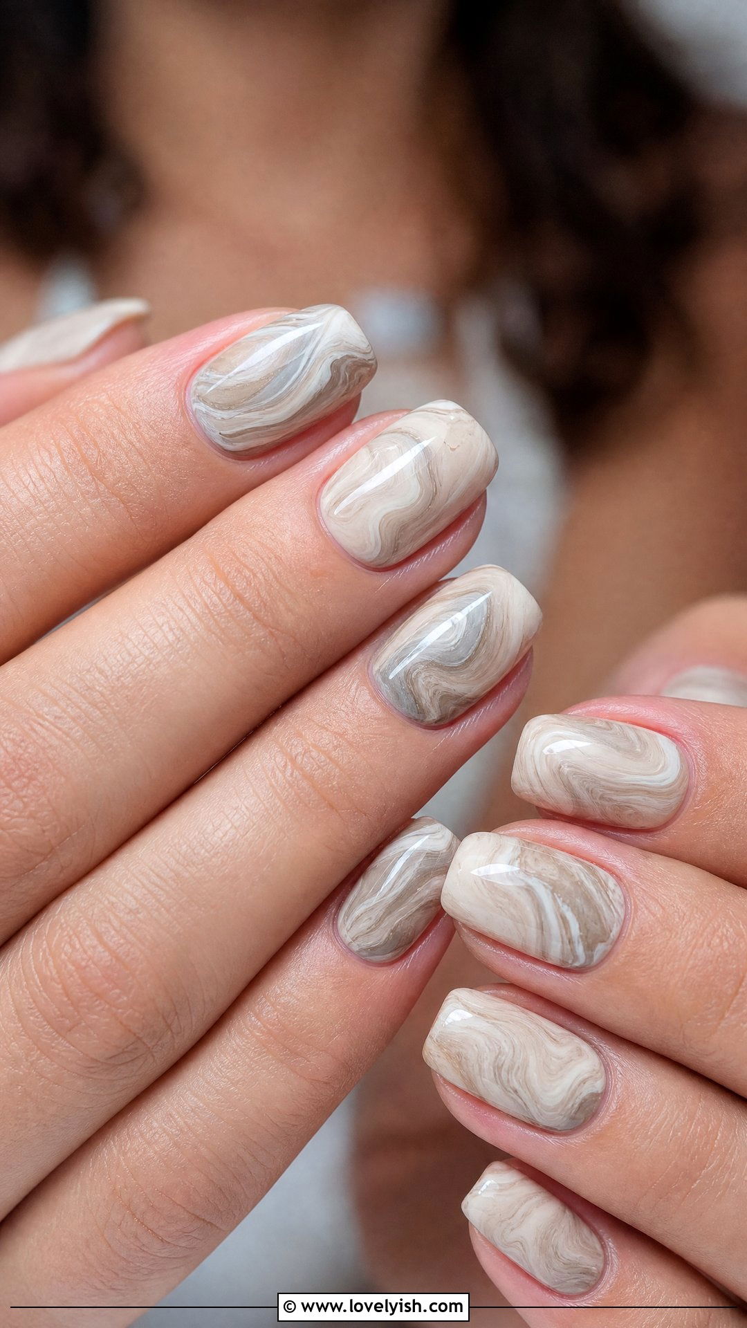 Marble Swirl Neutral Nails - 50 sophisticated nails - 50 sophisticated nails