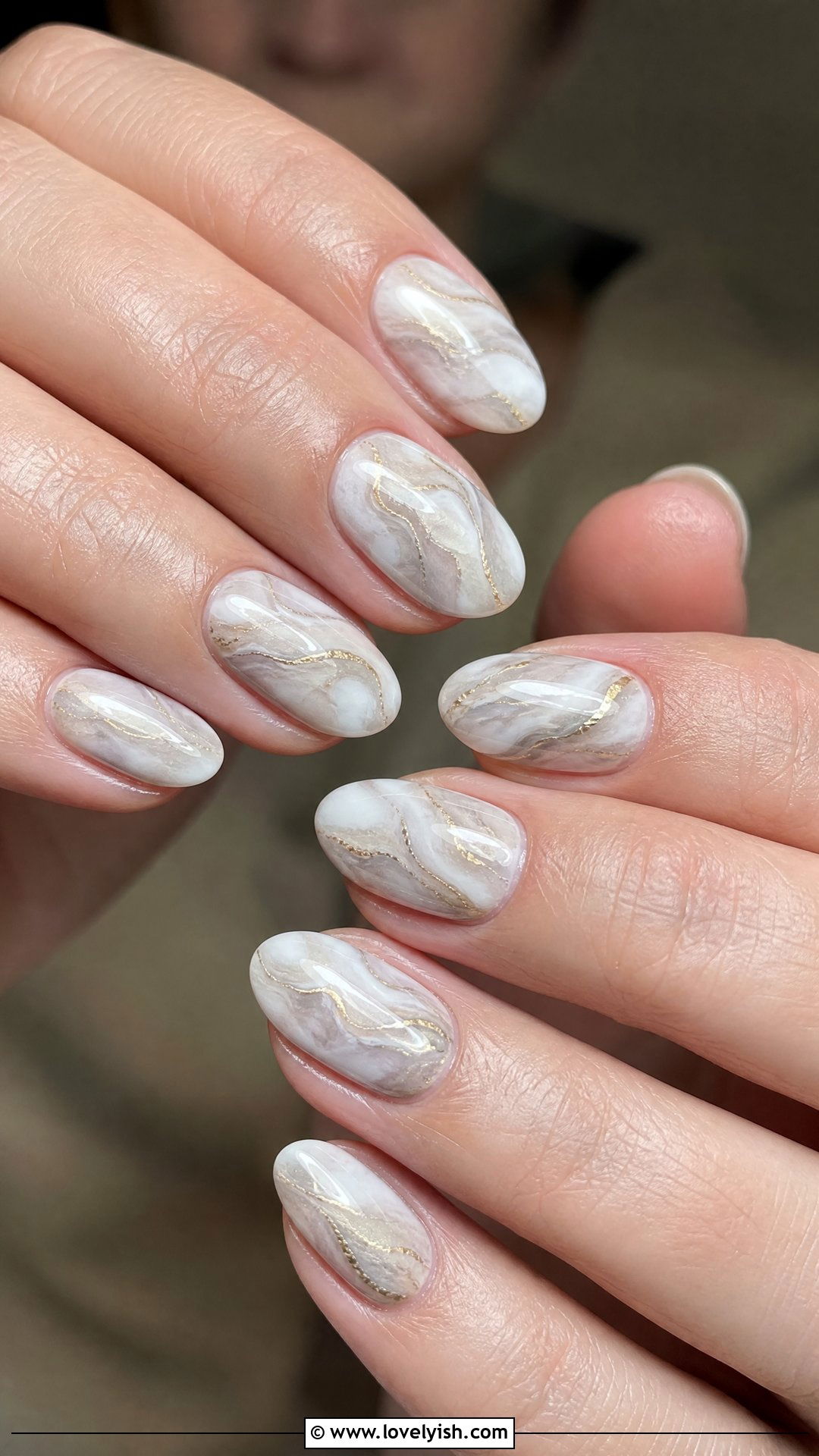 Marble Swirl Short Acrylic Nails - 50 short acrylic nails - 50 short acrylic nails