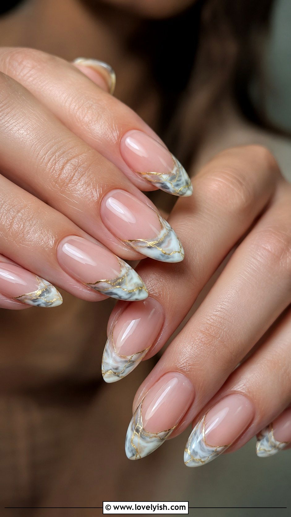 Marble Tip Nails - 45 nail tips - 45 nail tips