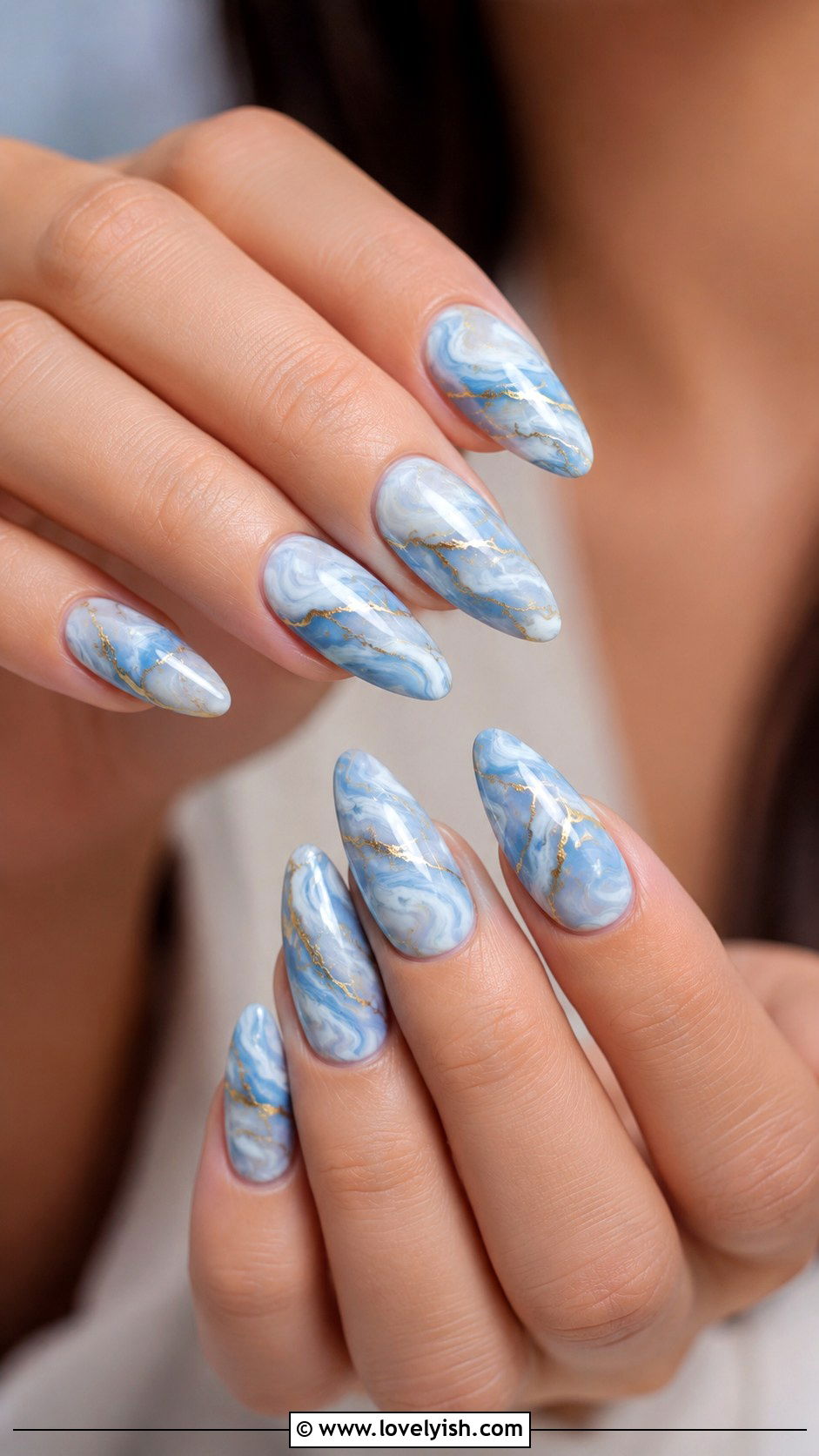 Marble Wave Ocean Nails - 50 ocean nails - 50 ocean nails