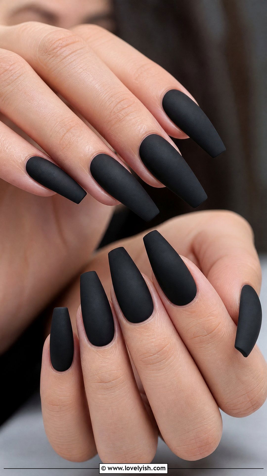 Matte Black Coffin Gothic Nails - 50 gothic nails - 50 gothic nails