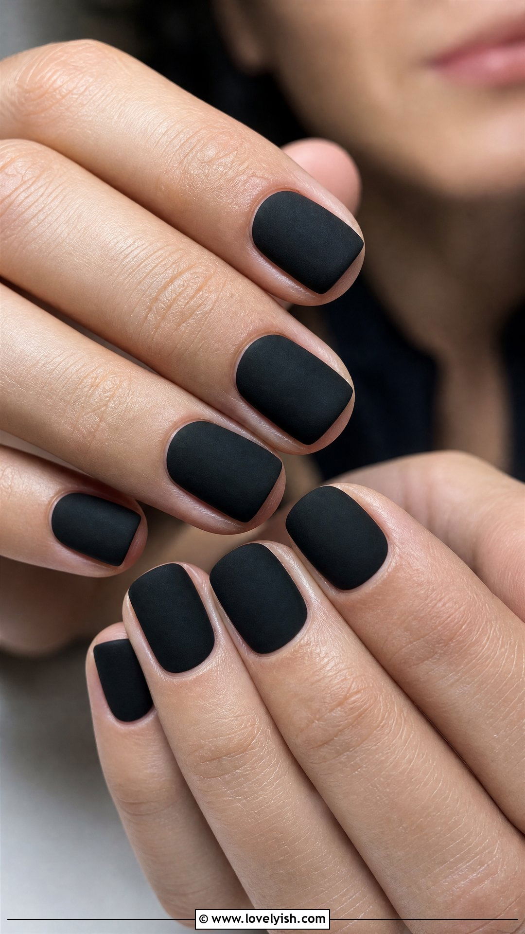 Matte Black Dip Powder Nails - 50 dip powder nails - 50 dip powder nails