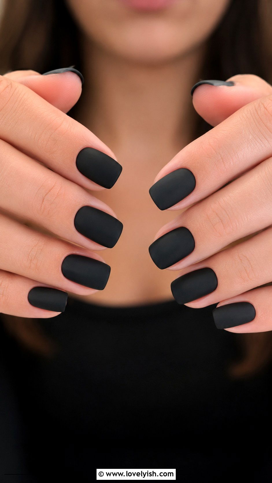Matte Black Nails - 50 trendy simple nail designs - 50 trendy simple nail designs