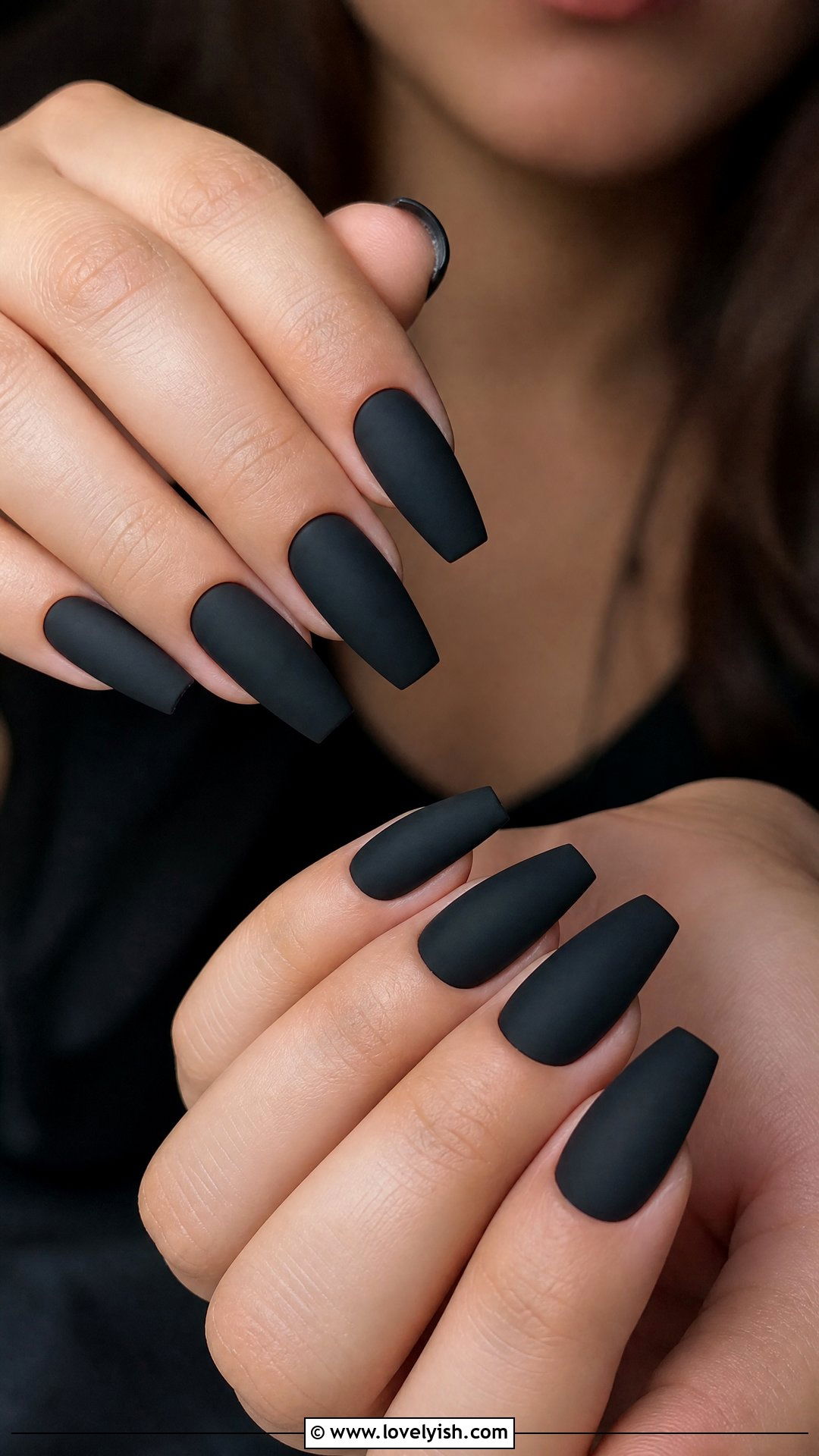 Matte Black Nails - 50 popular nail designs - 50 popular nail designs