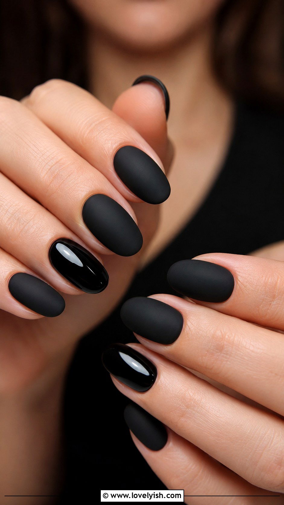 Matte Black Oval Nails - 50 oval nails - 50 oval nails