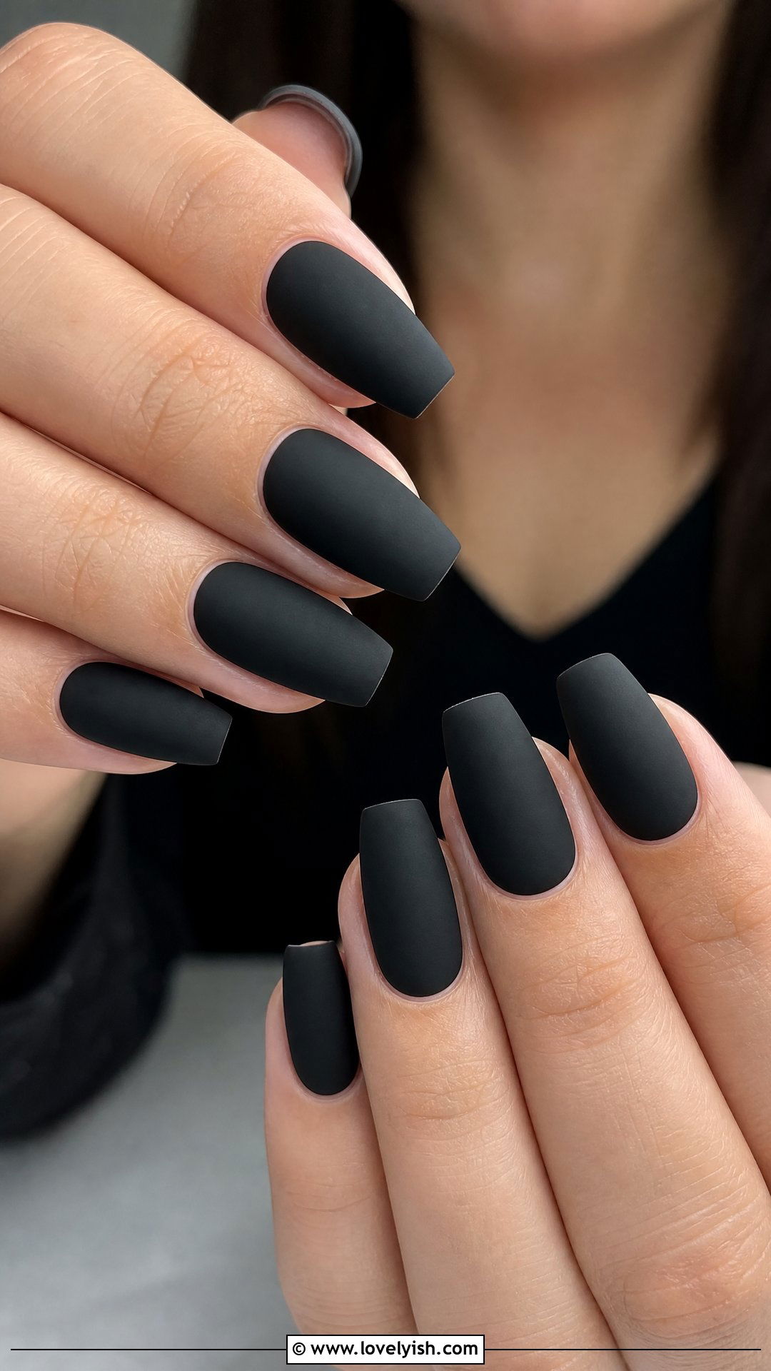 Matte Black Short Coffin Nails - 25 short coffin nails designs - 25 short coffin nails designs