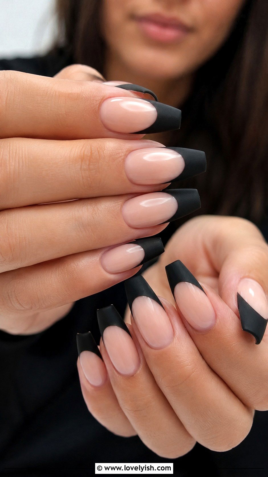 Matte Black Tip Nails - 45 nail tips - 45 nail tips