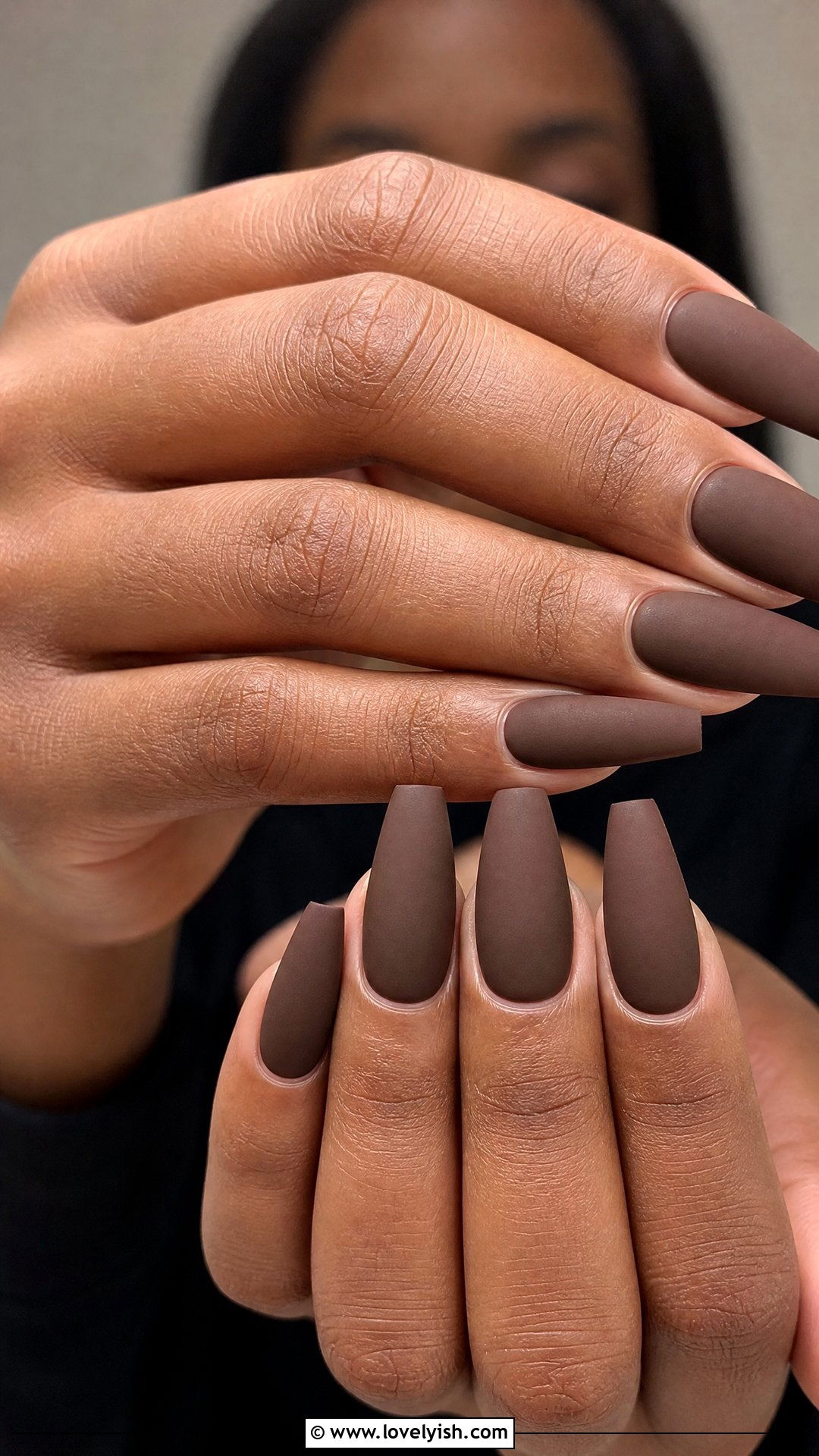 Matte Chocolate Brown Nails - 50 brown nails - 50 brown nails