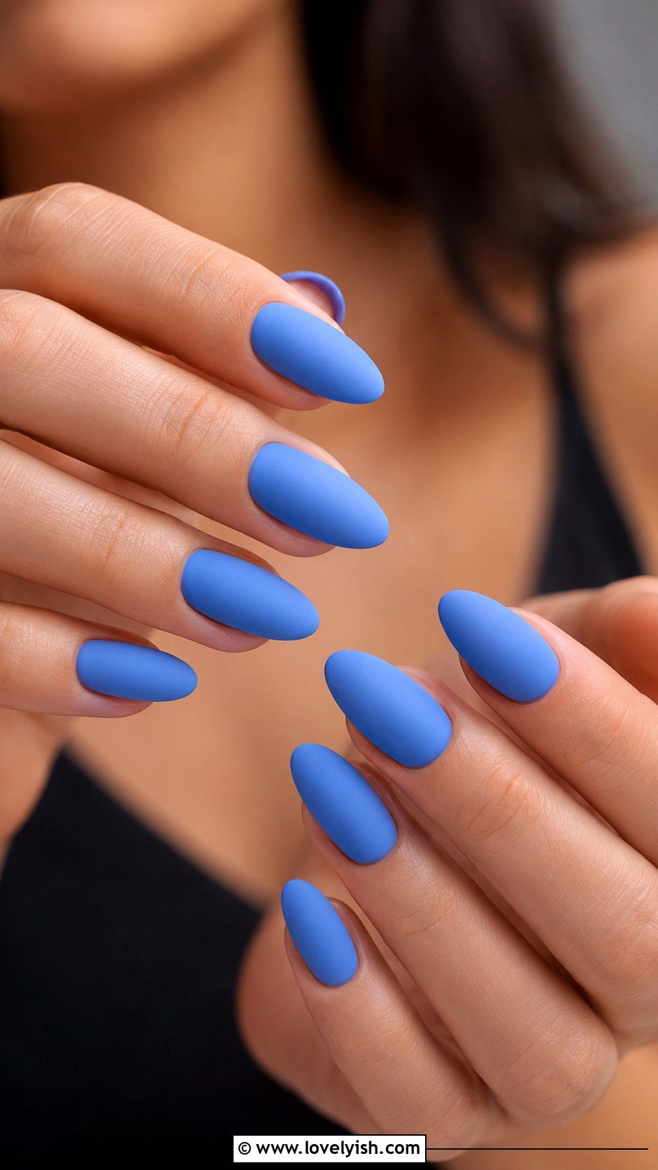 Matte Cornflower Blue Nails - 50 matte nails - 50 matte nails