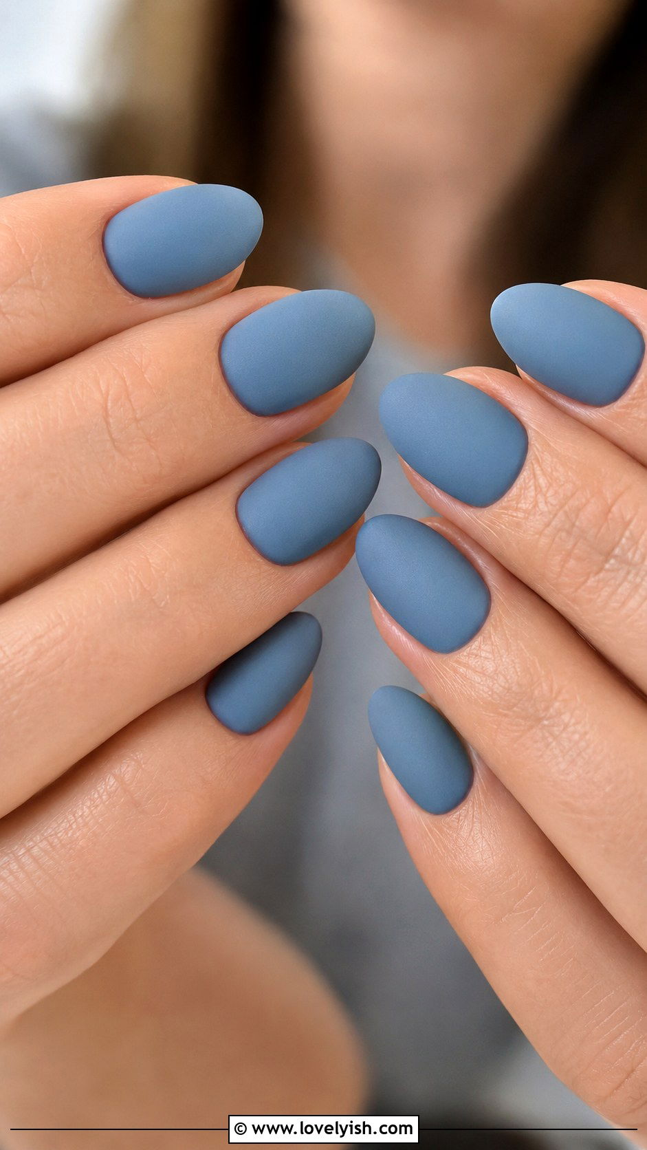 Matte Dusty Blue Nails - 25 matte nail designs - 25 matte nail designs