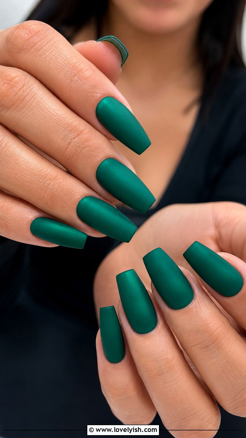 Matte Emerald Green Nails - 50 matte nails - 50 matte nails