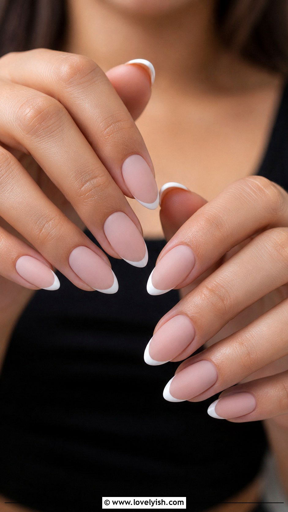 Matte French Tip Nails - 50 matte nails - 50 matte nails