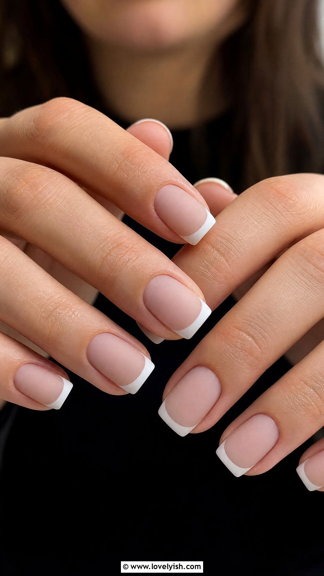 Matte French Tip Short Nails - 50 short french tip nails - 50 short french tip nails