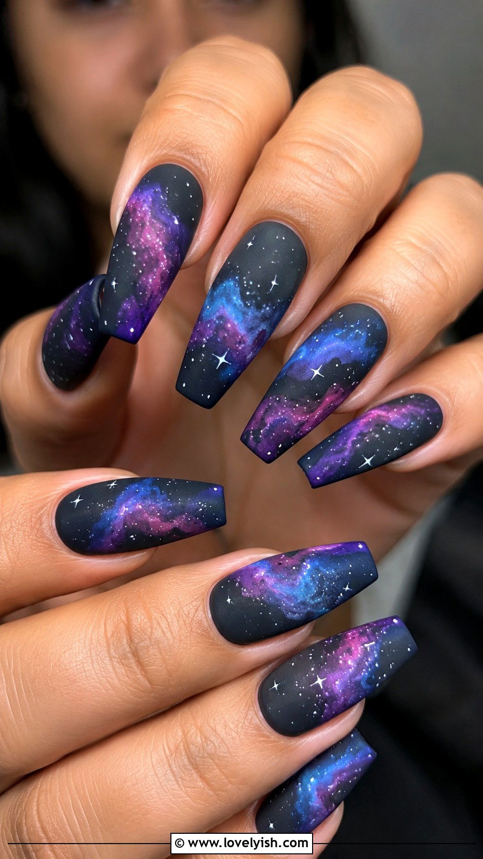 Matte Galaxy Nails - 50 matte nails - 50 matte nails