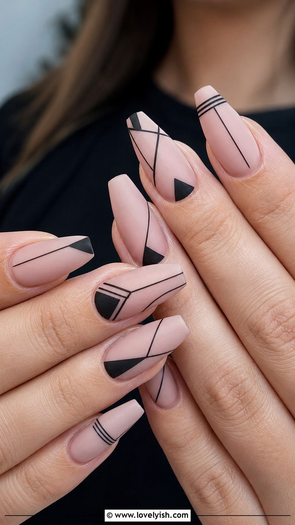Matte Geometric Nails - 50 matte nails - 50 matte nails