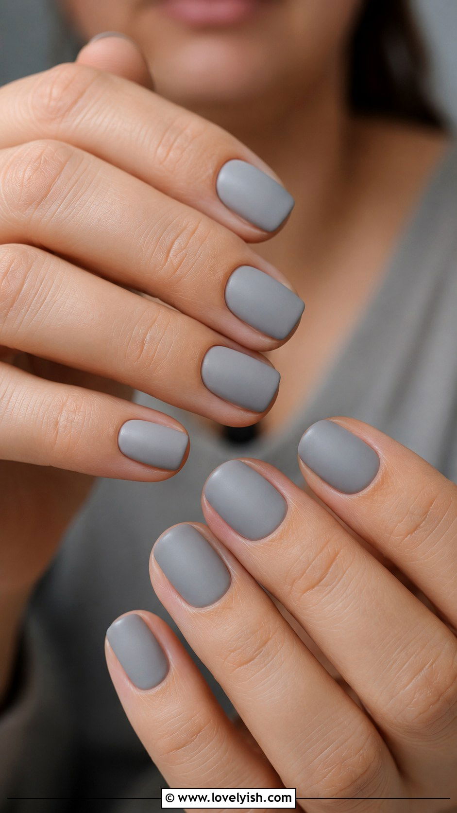 Matte Gray Nails - 50 matte nails - 50 matte nails