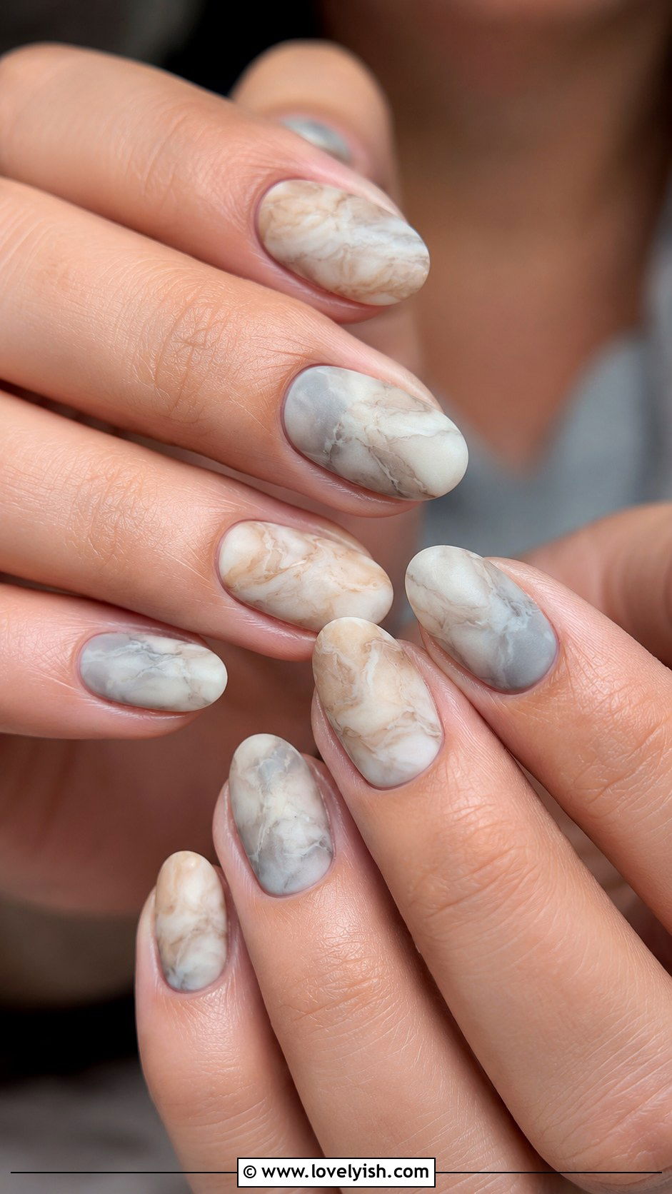 Matte Marble Nails - 50 matte nails - 50 matte nails