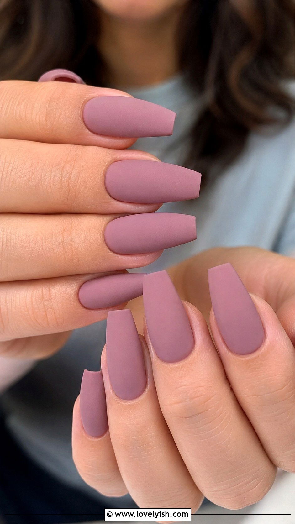 Matte Mauve Dip Nails - 25 dip nail designs - 25 dip nail designs