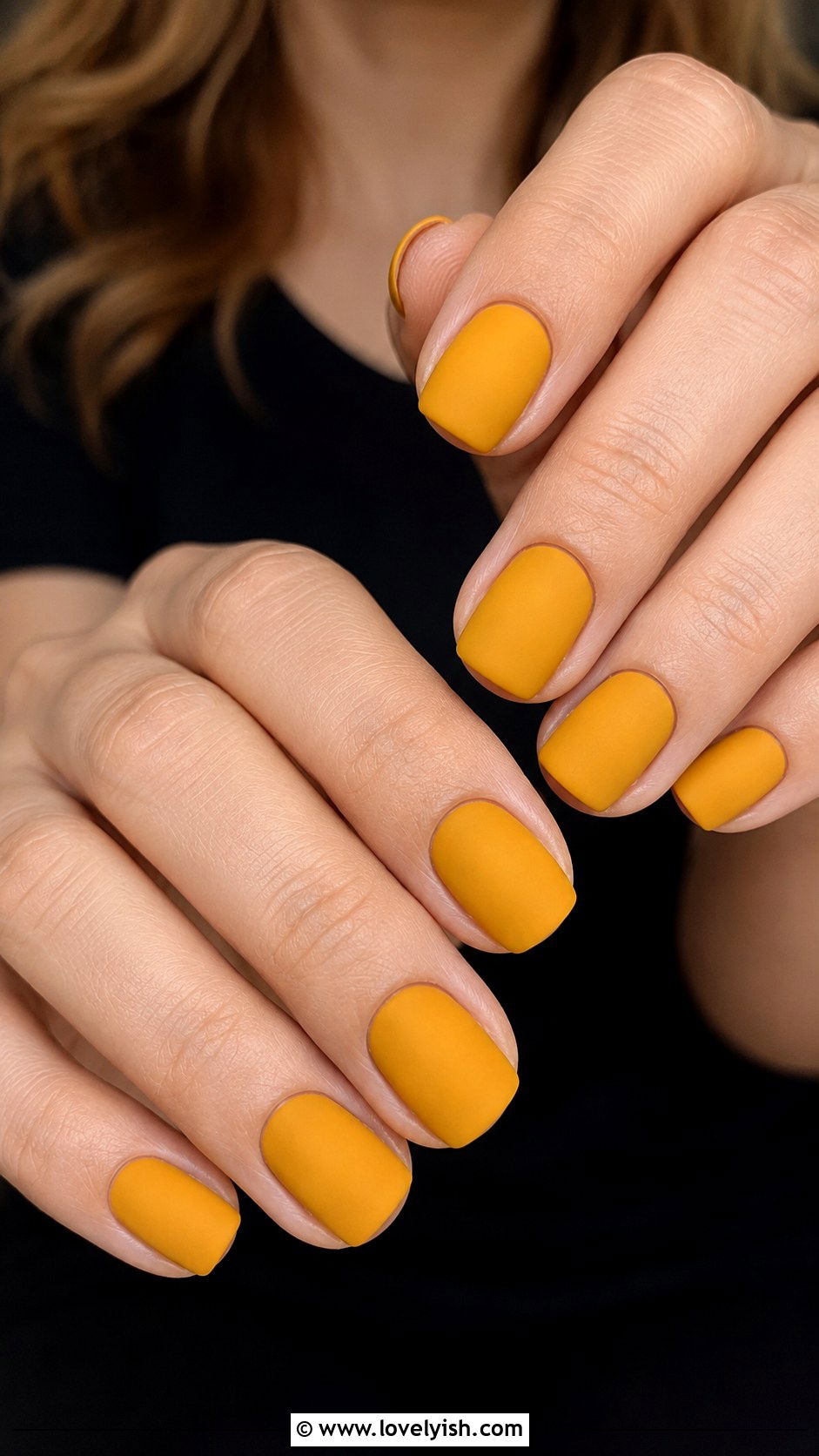 Matte Mustard Yellow Nails - 50 matte nails - 50 matte nails
