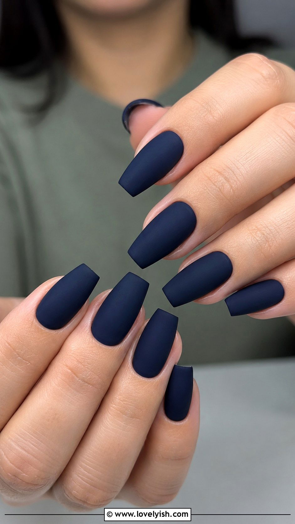 Matte Navy Blue Nails - 50 matte nails - 50 matte nails