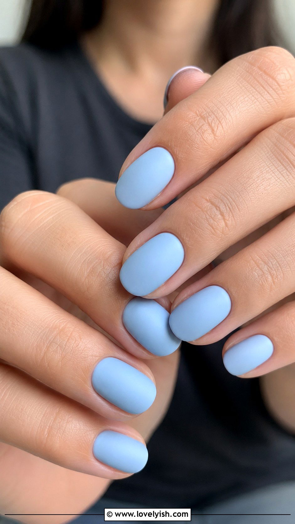 Matte Pastel Blue Nails - 50 matte nails - 50 matte nails