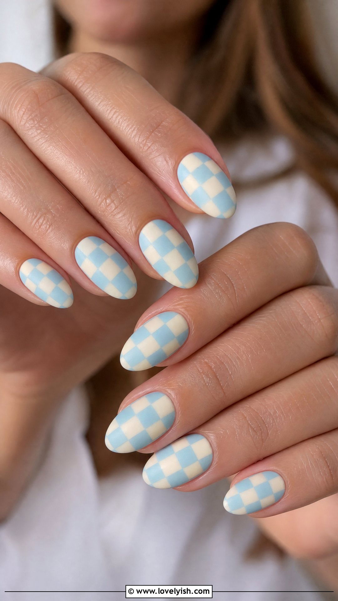 Matte Pastel Checkered Nails - 50 checkered nails - 50 checkered nails
