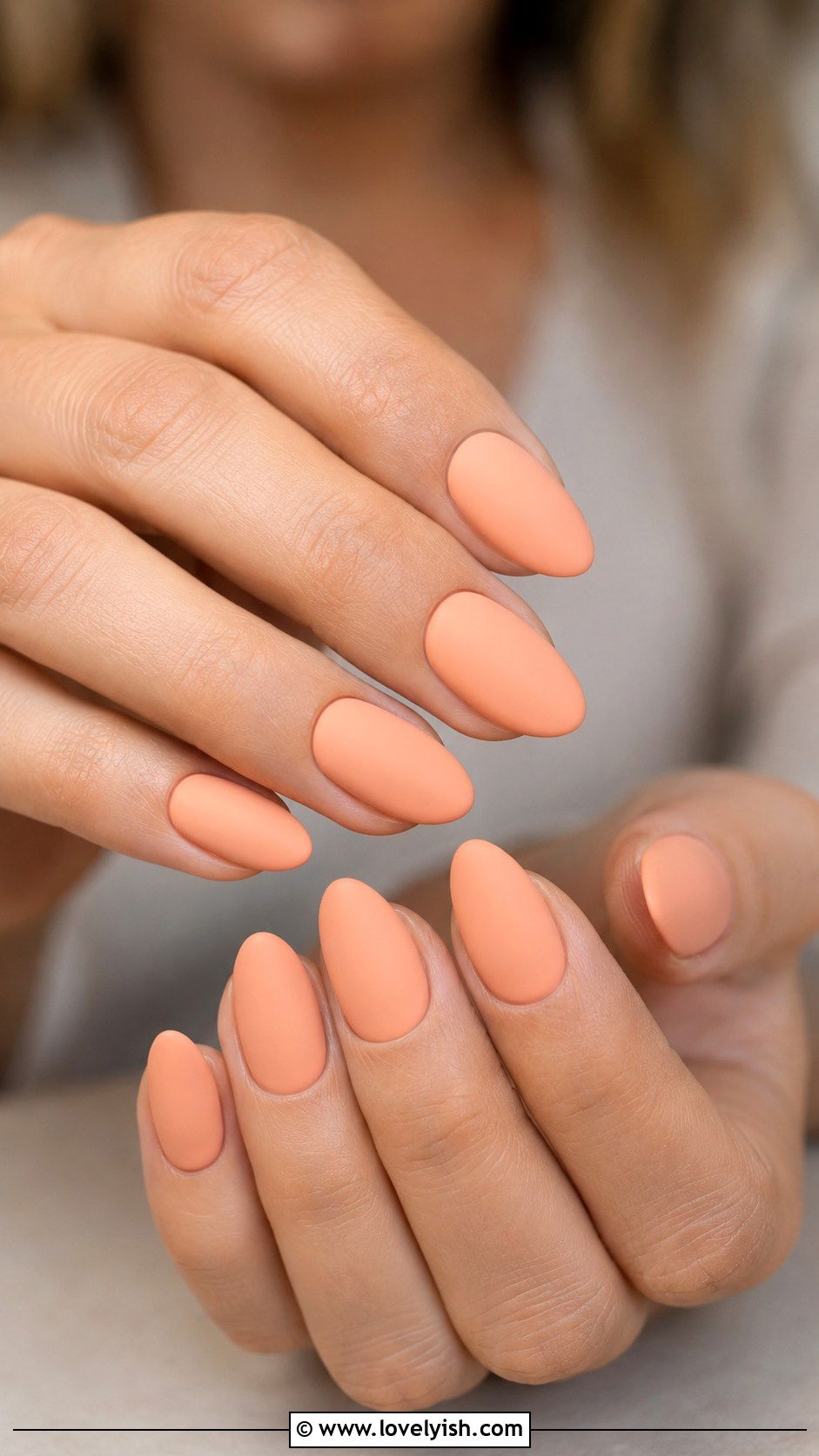 Matte Peach Nails - 50 peach nail designs - 50 peach nail designs