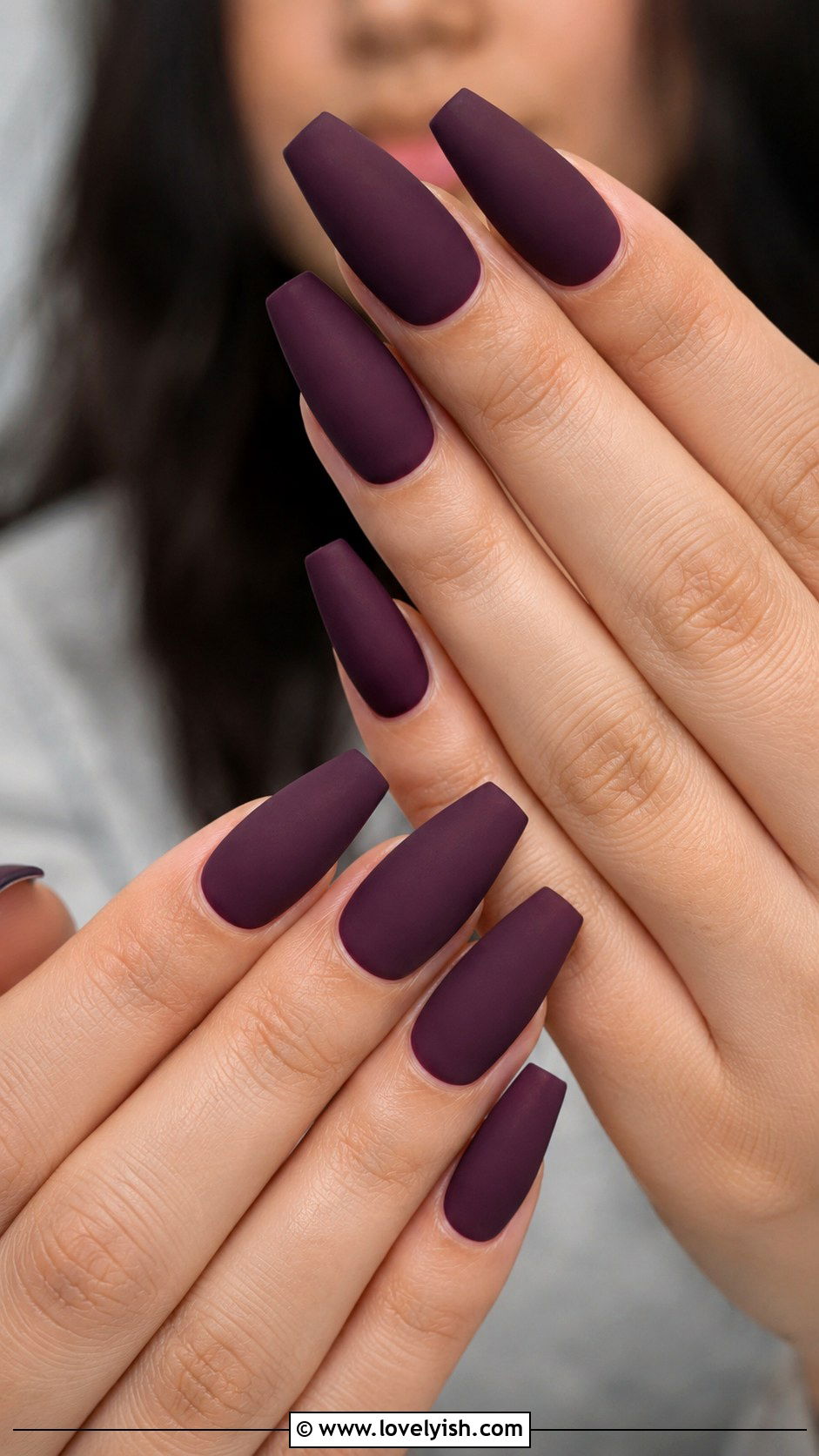 Matte Plum Purple Nails - 25 matte nail designs - 25 matte nail designs
