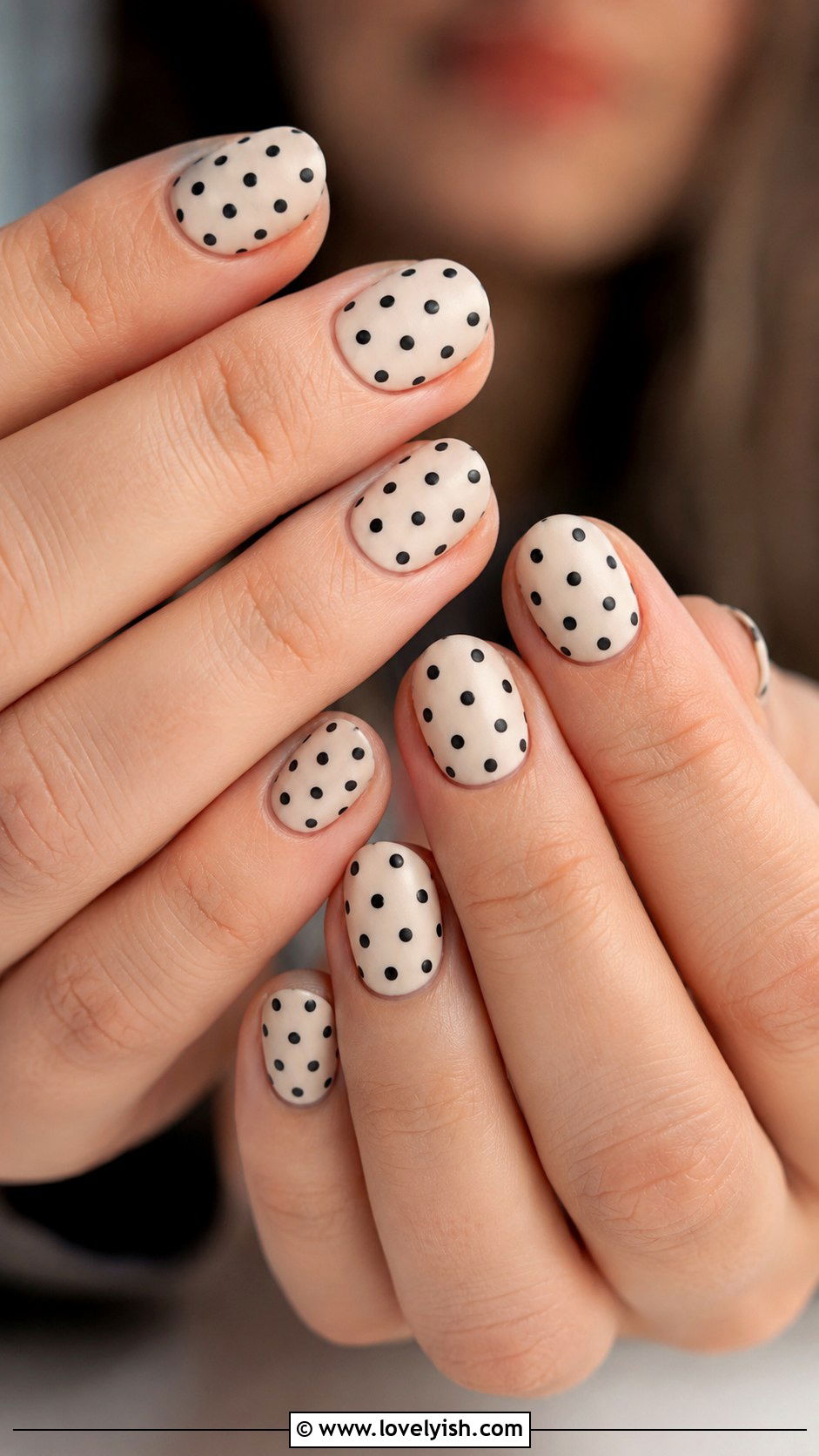 Matte Polka Dot Nails - 50 matte nails - 50 matte nails