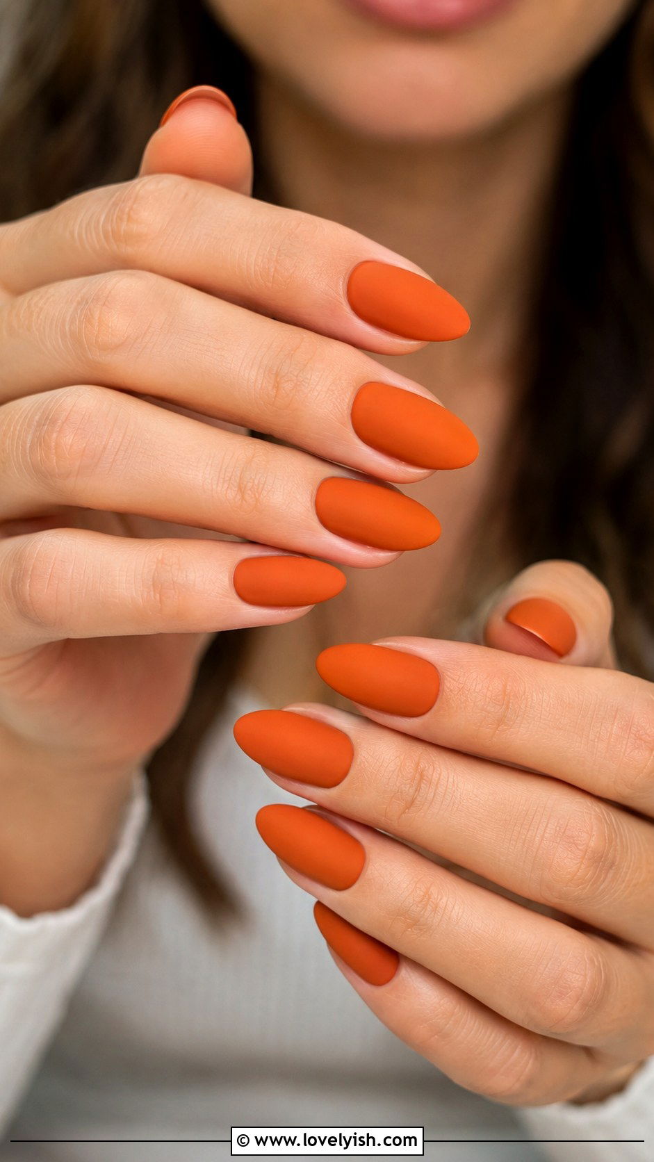 Matte Pumpkin Orange Nails - 25 matte nail designs - 25 matte nail designs