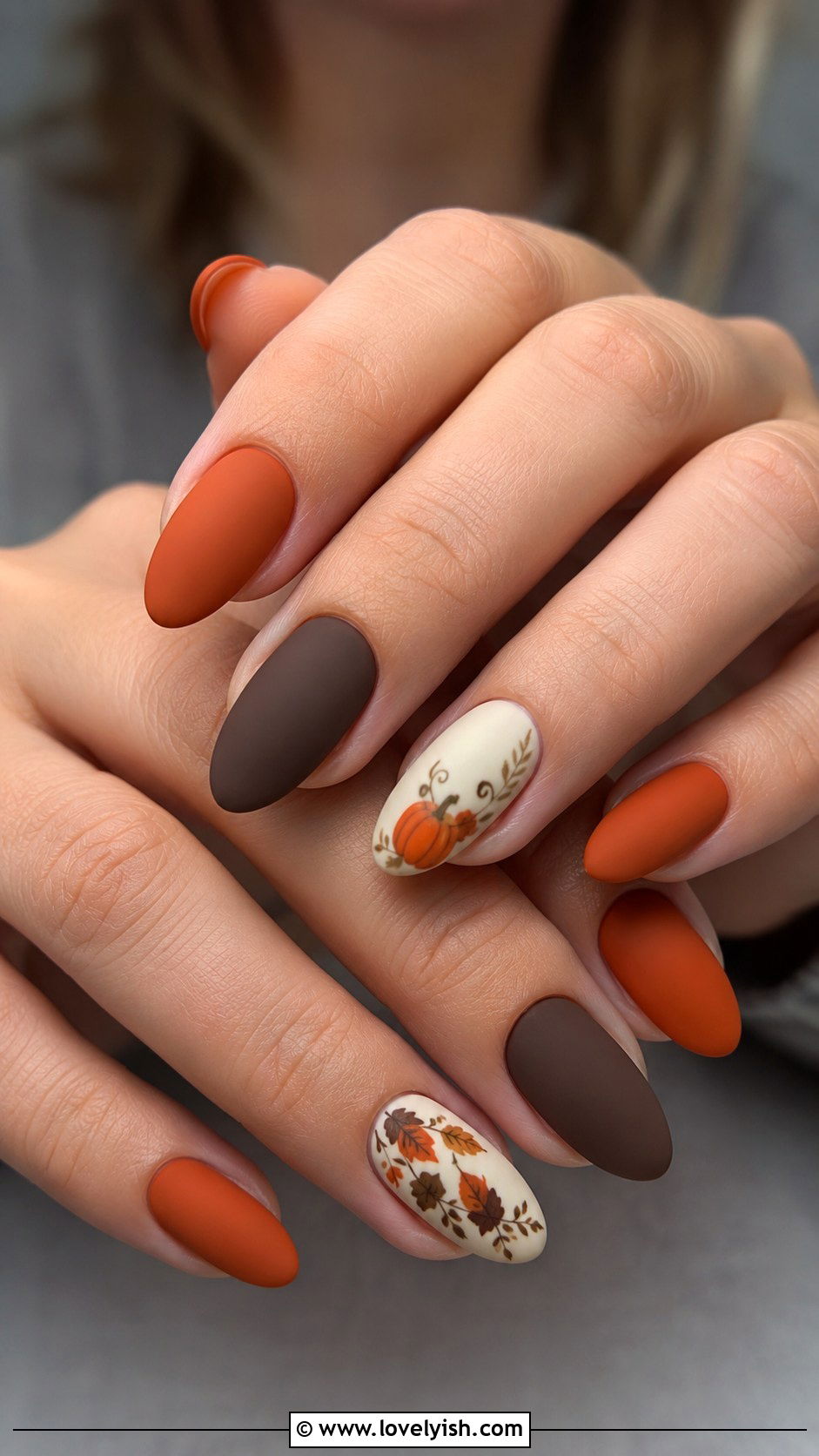 Matte Pumpkin Spice Nails - 50 matte nails - 50 matte nails