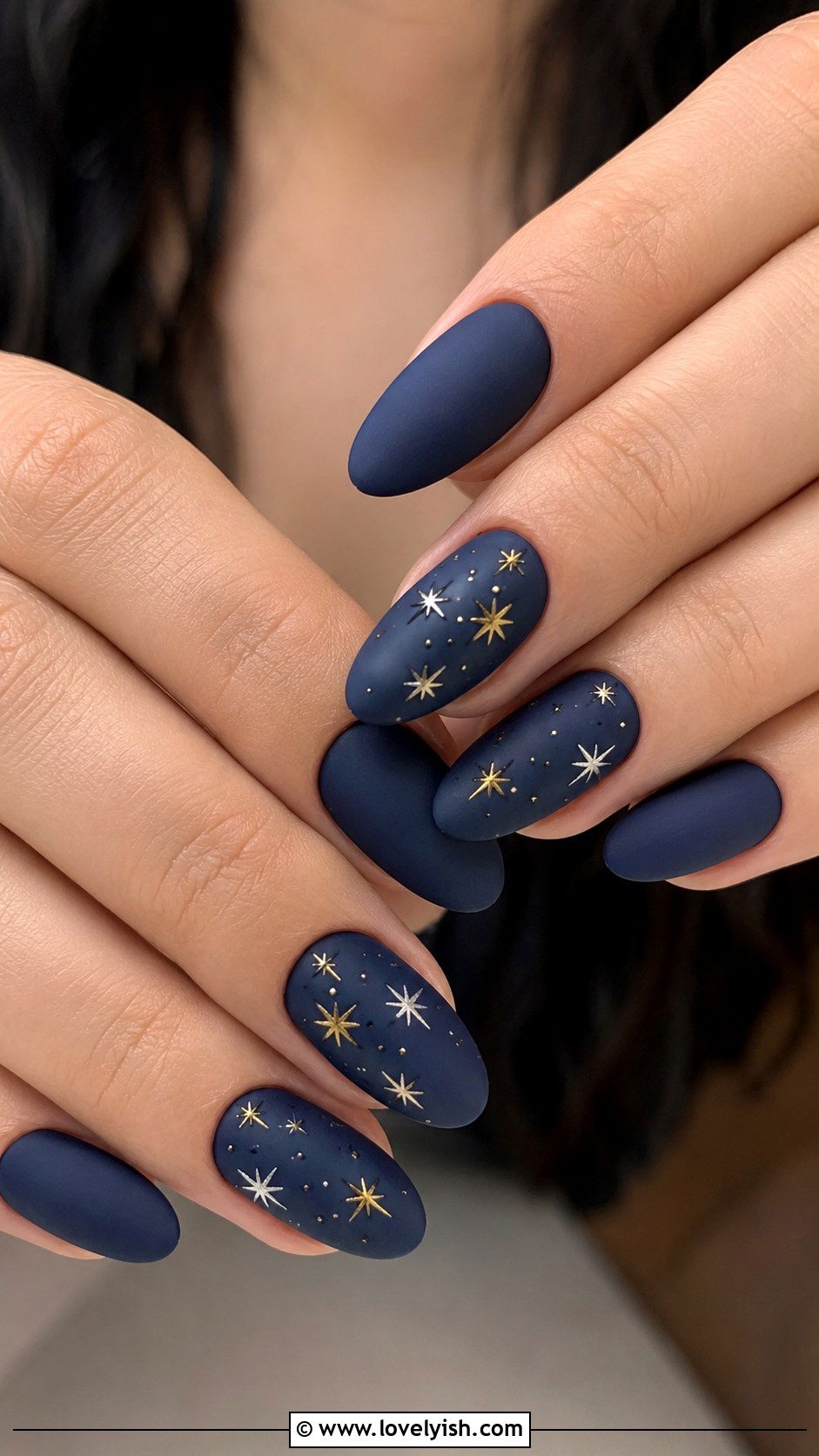 Matte Star Accent Nails - 50 matte nails - 50 matte nails