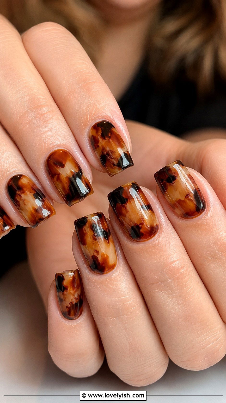 Matte Tortoiseshell Nails - 50 tortoise nail design ideas - 50 tortoise nail design ideas