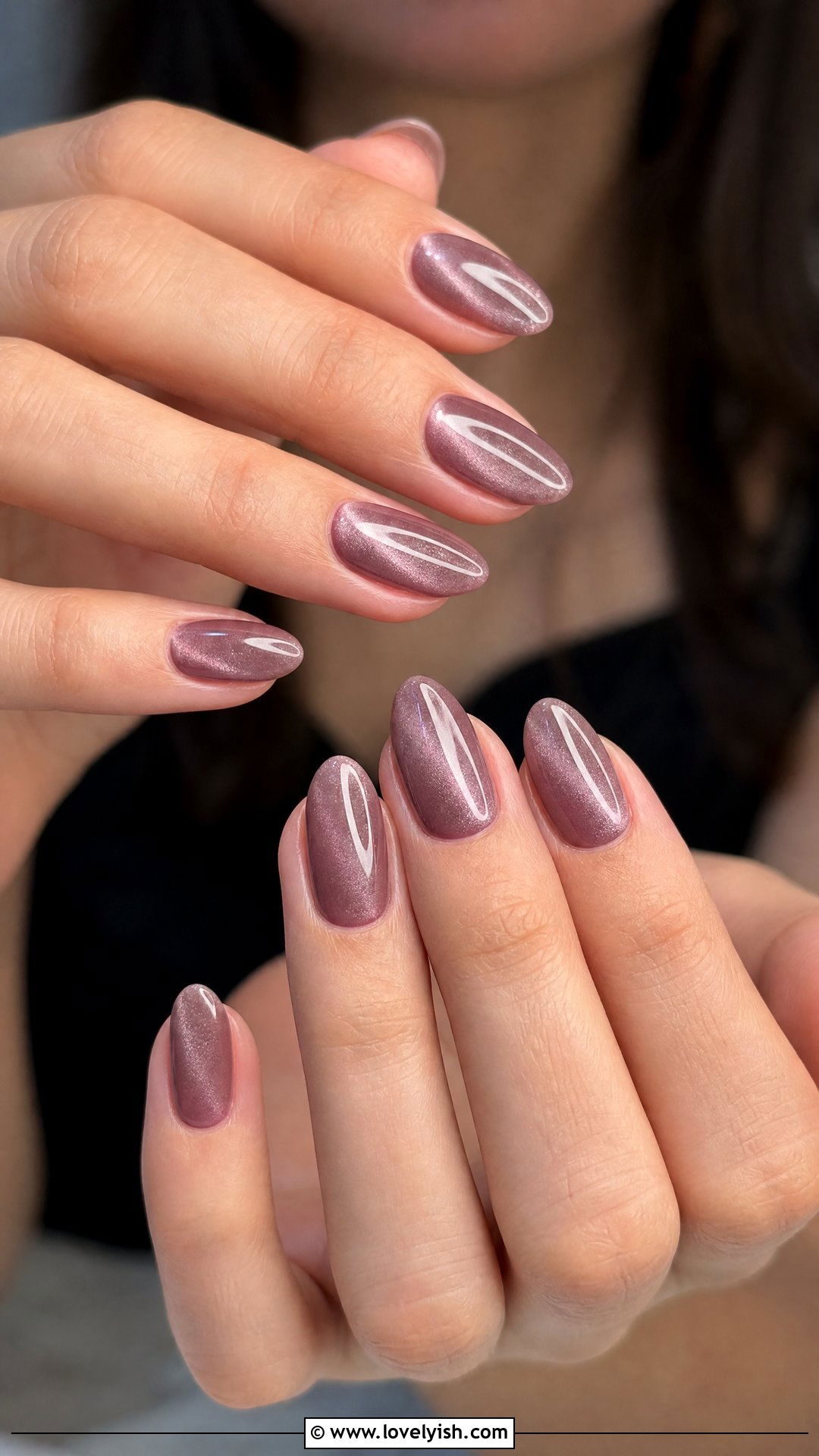 Mauve Cat Eye Nails - 38 cat eye nail designs - 38 cat eye nail designs