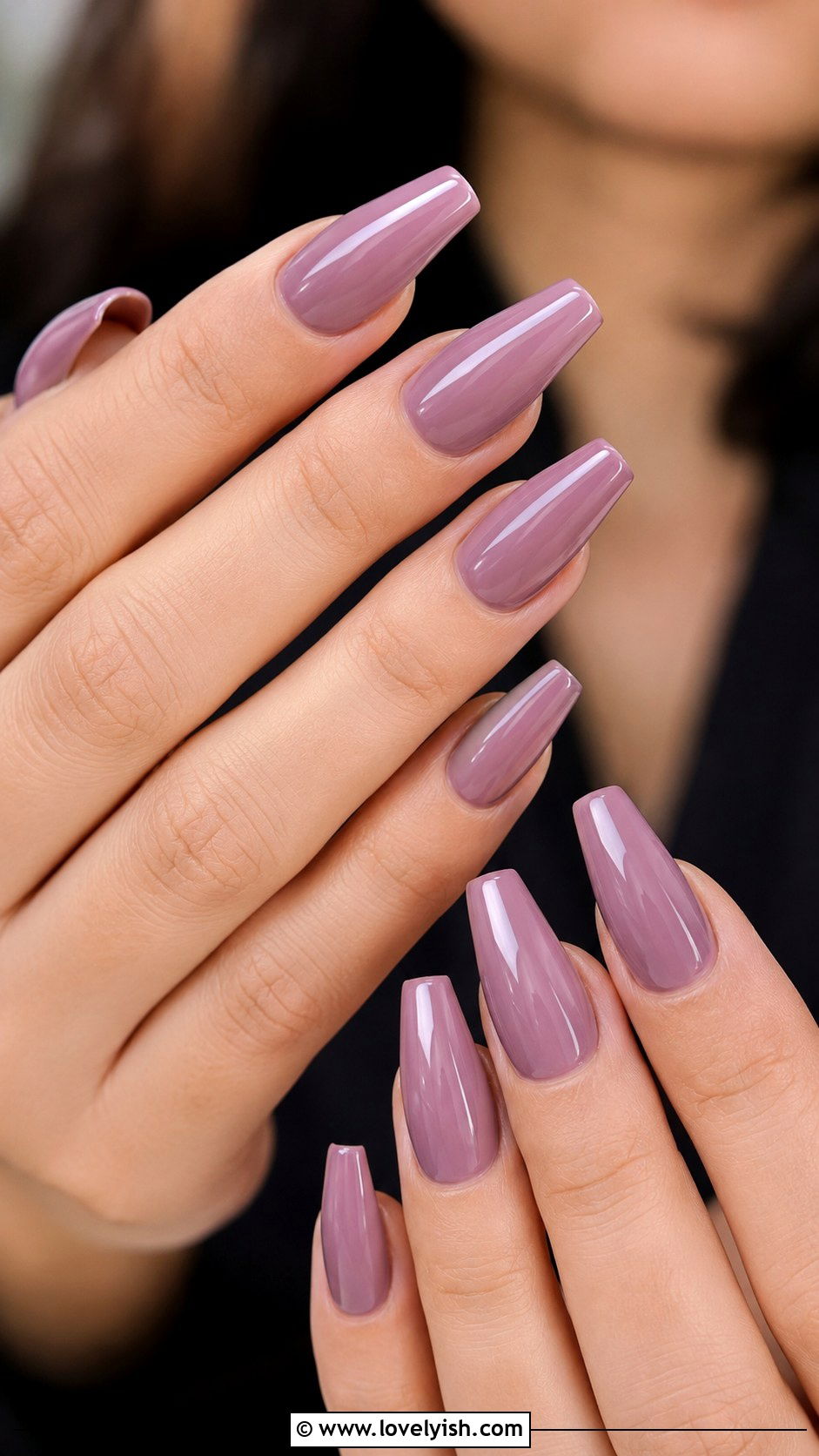 Mauve Coffin Nails - 42 purple nail designs - 42 purple nail designs