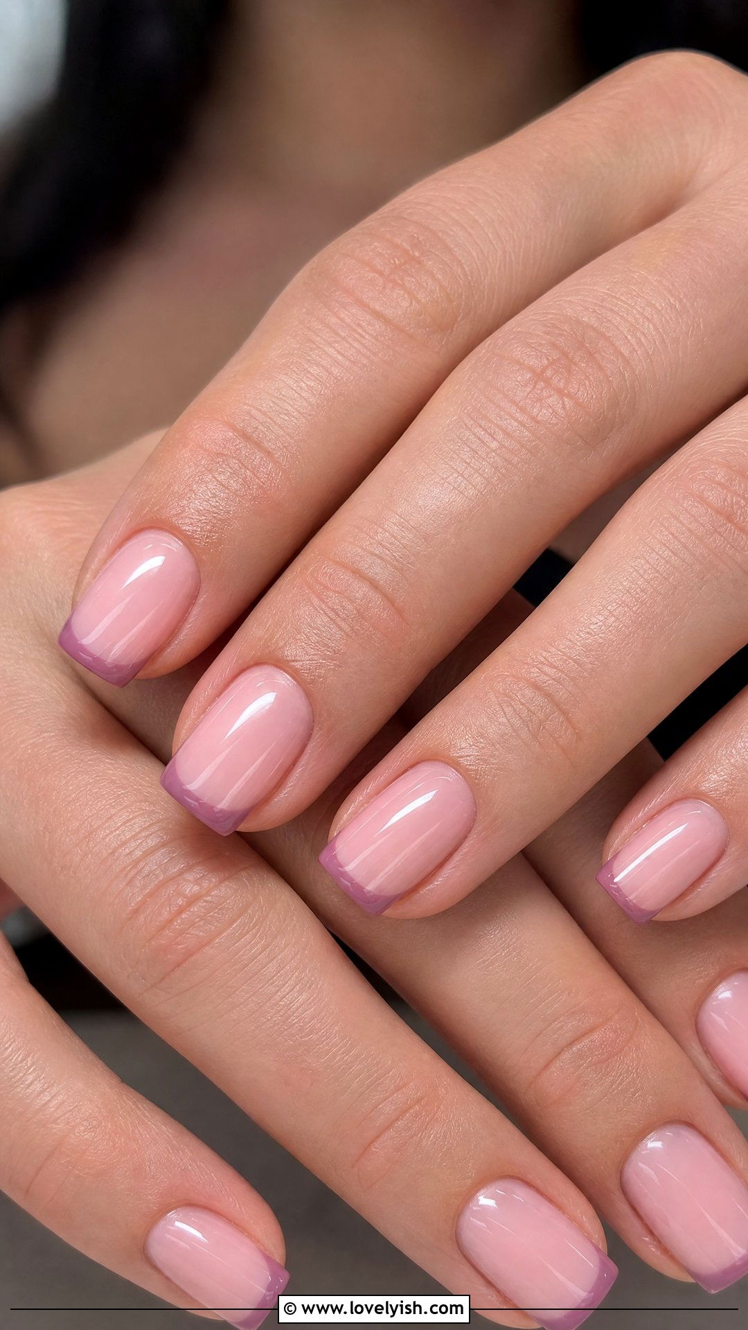 Mauve French Tips - 50 minimalist french tips - 50 minimalist french tips